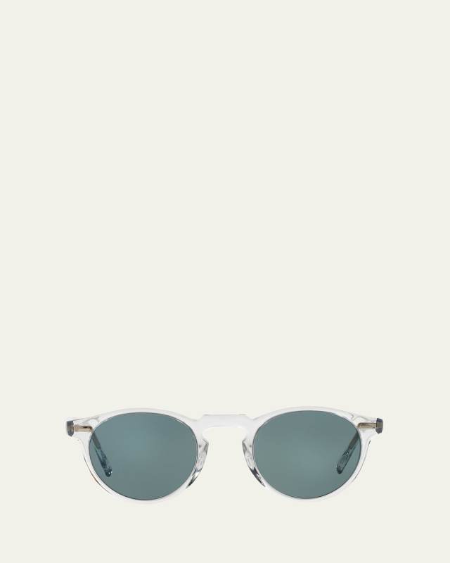 Gregory Peck Round Acetate Sunglasses